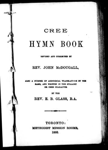 Cree hymn book