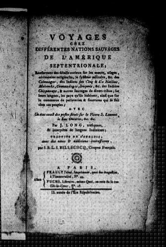 Voyages chez différentes nations sauvages de l'Amérique septentrionale