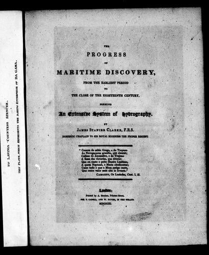 The progress of maritime discovery, from the earliest period to the close of the eighteenth century