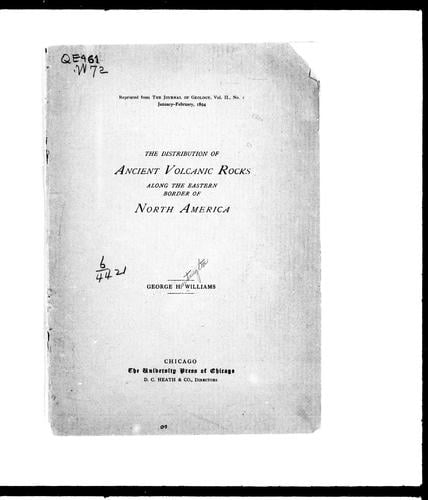 The distribution of ancient volcanic rocks along the eastern border of North America