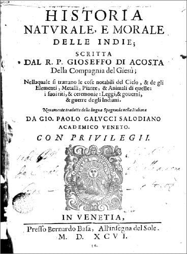 Historia natural y moral de las Indias
