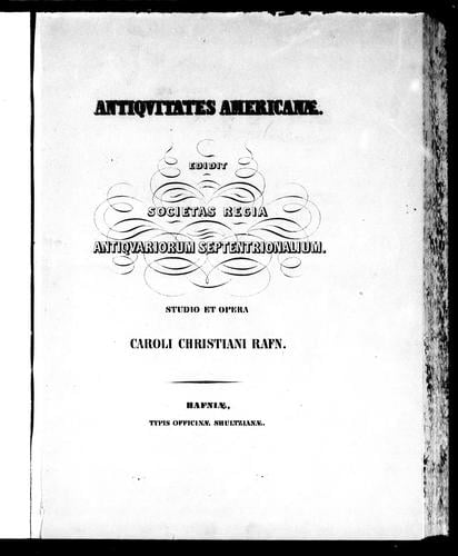 Antiquités américaines d'après les monuments historiques des Islandais et des anciens Scandinaves