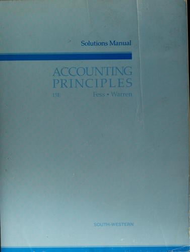 Solutions manual : Accounting principles