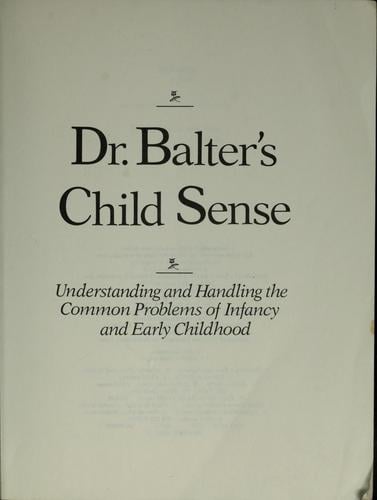 Dr. balter's child sense