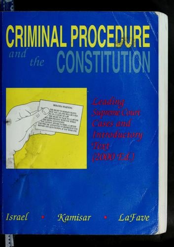Criminal procedure and the Constitution