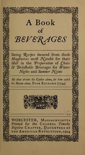 A book of beverages...