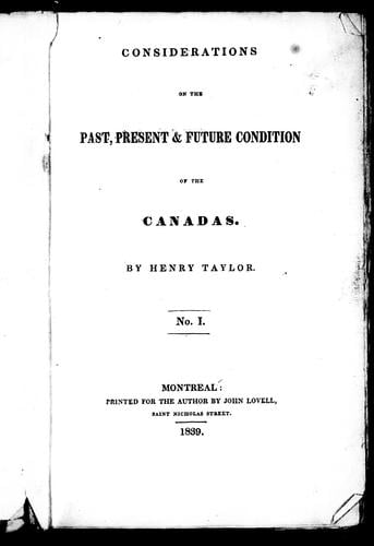 Considerations on the past, present & future condition of the Canadas