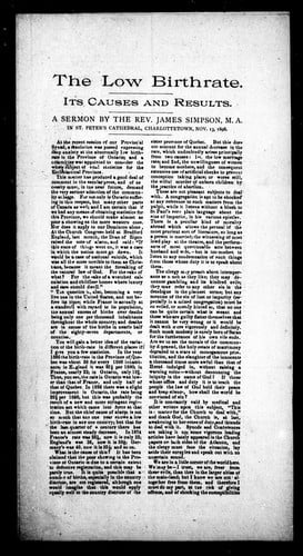 The low birthrate, its causes and results