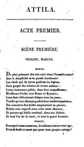 Attila: tragédie en cinq actes