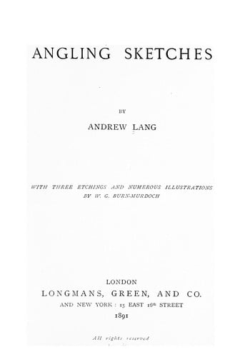 Angling Sketches (Large Print)