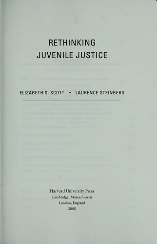 Rethinking juvenile justice