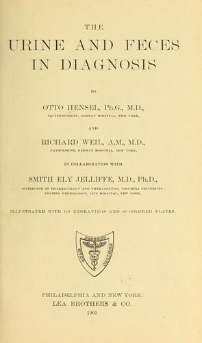 The urine and feces in diagnosis