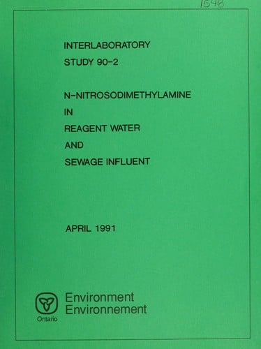 N-Nitrosodimethylamine in reagent water and sewage influent
