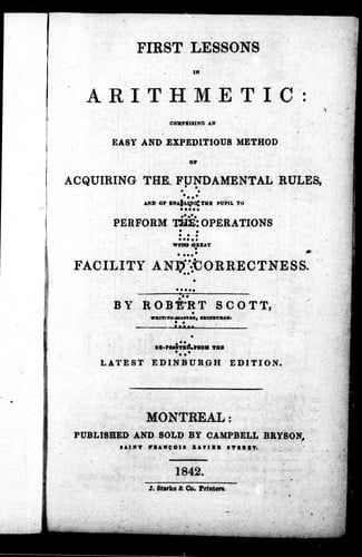 First lessons in arithmetic