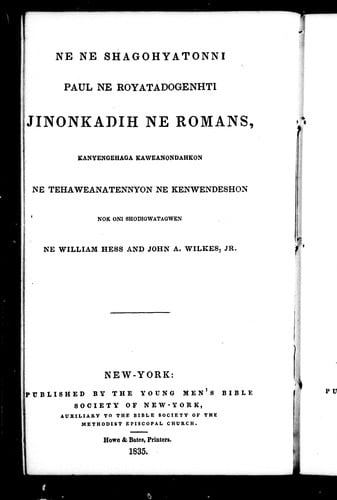 Ne ne shagohyatonni Paul ne royatadogenhti jinonkadih ne Romans