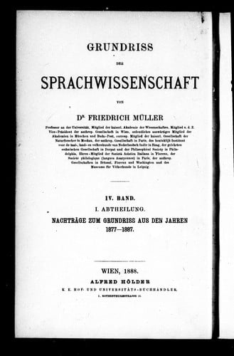 Grundriss der Sprachwissenschaft