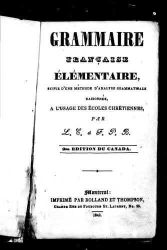 Grammaire française élémentaire