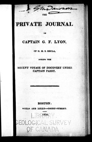 The private journal of Captain G.F. Lyon, of H.M.S. Hecla