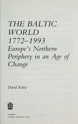 The Baltic world, 1772-1993