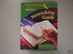 Math- Algebra 1 Notetaking Guide- California Ed.