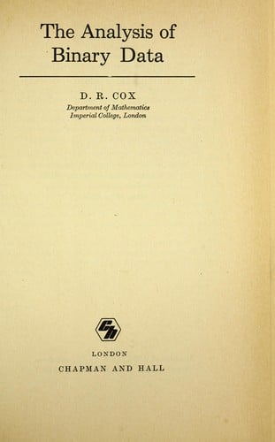 The analysis of binary data
