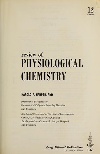 Harper's Review of biochemistry