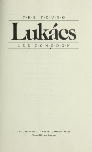 The young Lukács