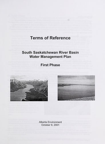 South Saskatchewan River Basin water management plan