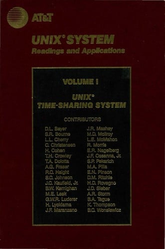 UNIX System Readings and Applications Volume I