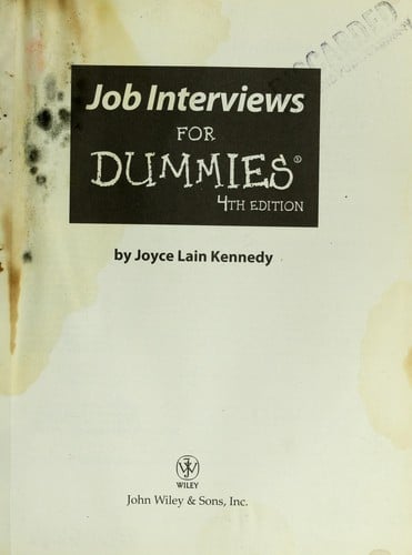 Job interviews for dummies