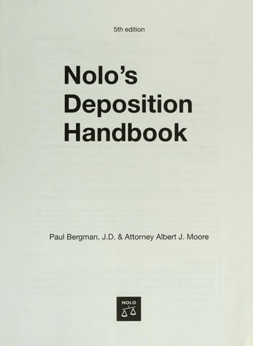 Nolo's deposition handbook