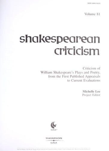 Shakespearean Criticism