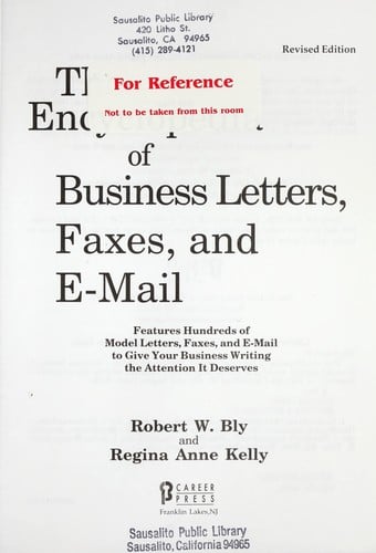 The encyclopedia of business letters, faxes, and e-mail