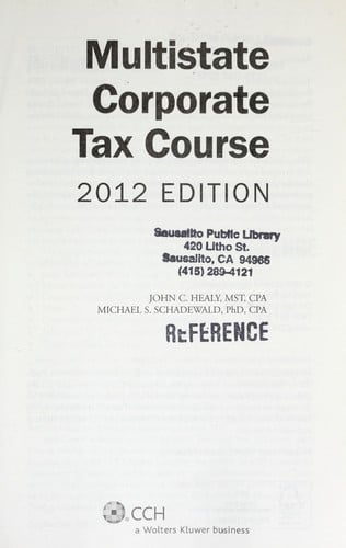 Multistate corporate tax course