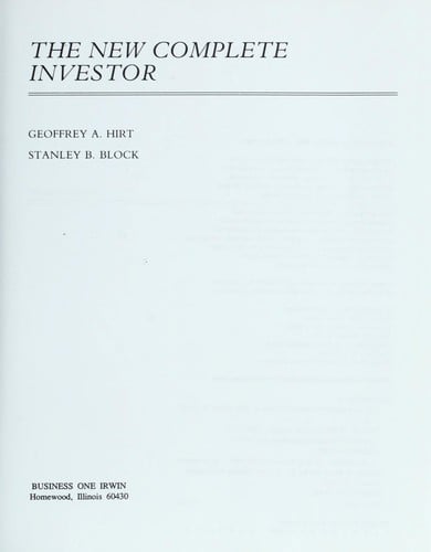The new complete investor