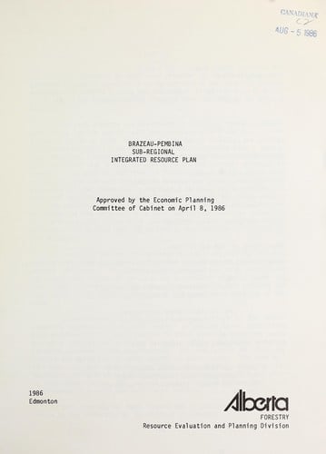 Brazeau-Pembina sub-regional integrated resource plan
