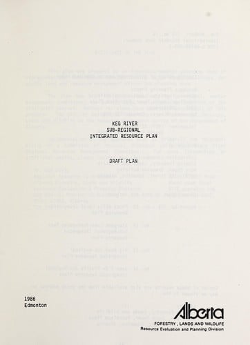 Keg River sub-regional integrated resource plan