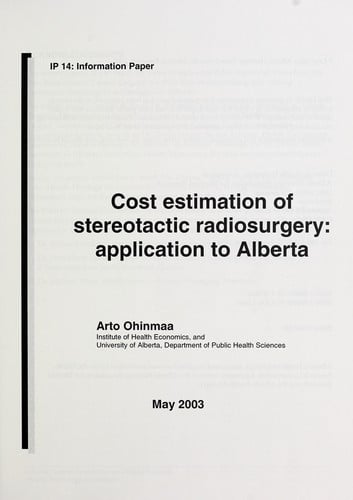 Cost estimation of stereotactic radiosurgery