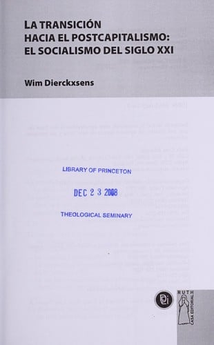 La transición hacia el postcapitalismo