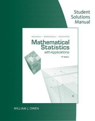 Student Solutions Manual For Mathematical Statistics With Applications