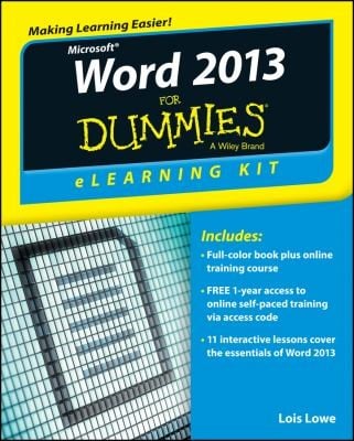 Word 2013 Elearning Kit For Dummies