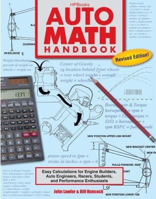 Auto Math Handbook Easy Calculations For Engine Builders Auto Engineers Racers Students And Performance Enthusiasts