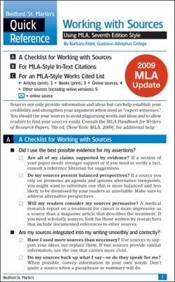 Working With Sources Using Mla Seventh Edition Style