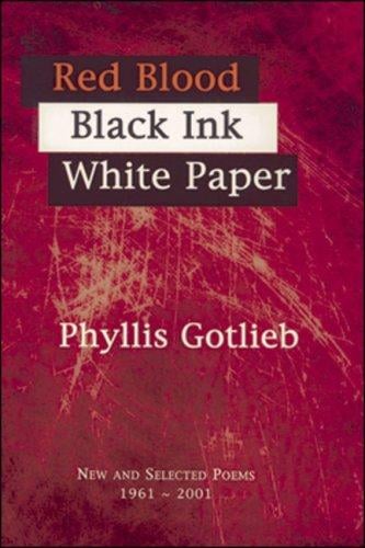 Red blood, black ink, white paper