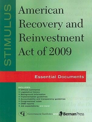 Stimulus American Recovery and Reinvestment Act of 2009
Stimulus American Recovery and Reinvestment Act of 2009