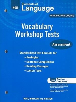 Holt Elements of Language Introductory Course Vocabulary Workshop Tests