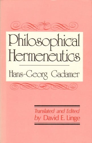 Philosophical hermeneutics