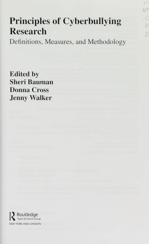 Principles of cyberbullying research