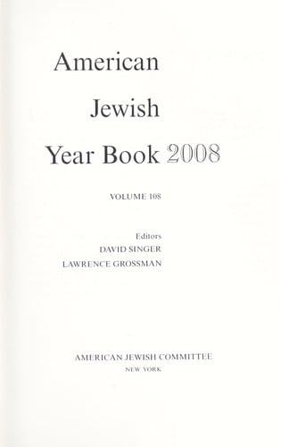 American Jewish Year Book 2008