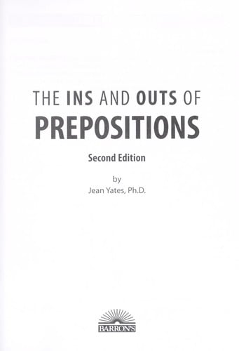 The ins and outs of prepositions